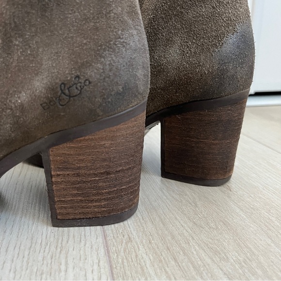 Suede Ankle Bootie in Sage Green - Picture 10 of 12